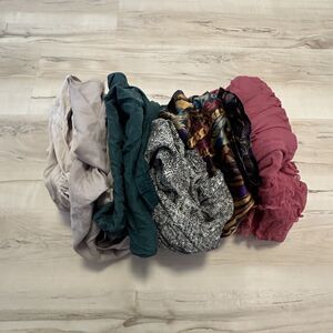 100% Silk Blouse Dress Cutters Fabric Crafts Upcycle‎ Repurpose Random Lot of 6